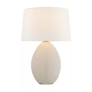Myla Medium Wide Table Lamp (White Glass)
